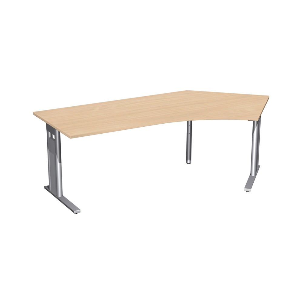 Número de imagen del producto 1: Escritorio profesional, pie en C, forma libre 135° derecha, An x F 2,166 x 1,130 mm, haya