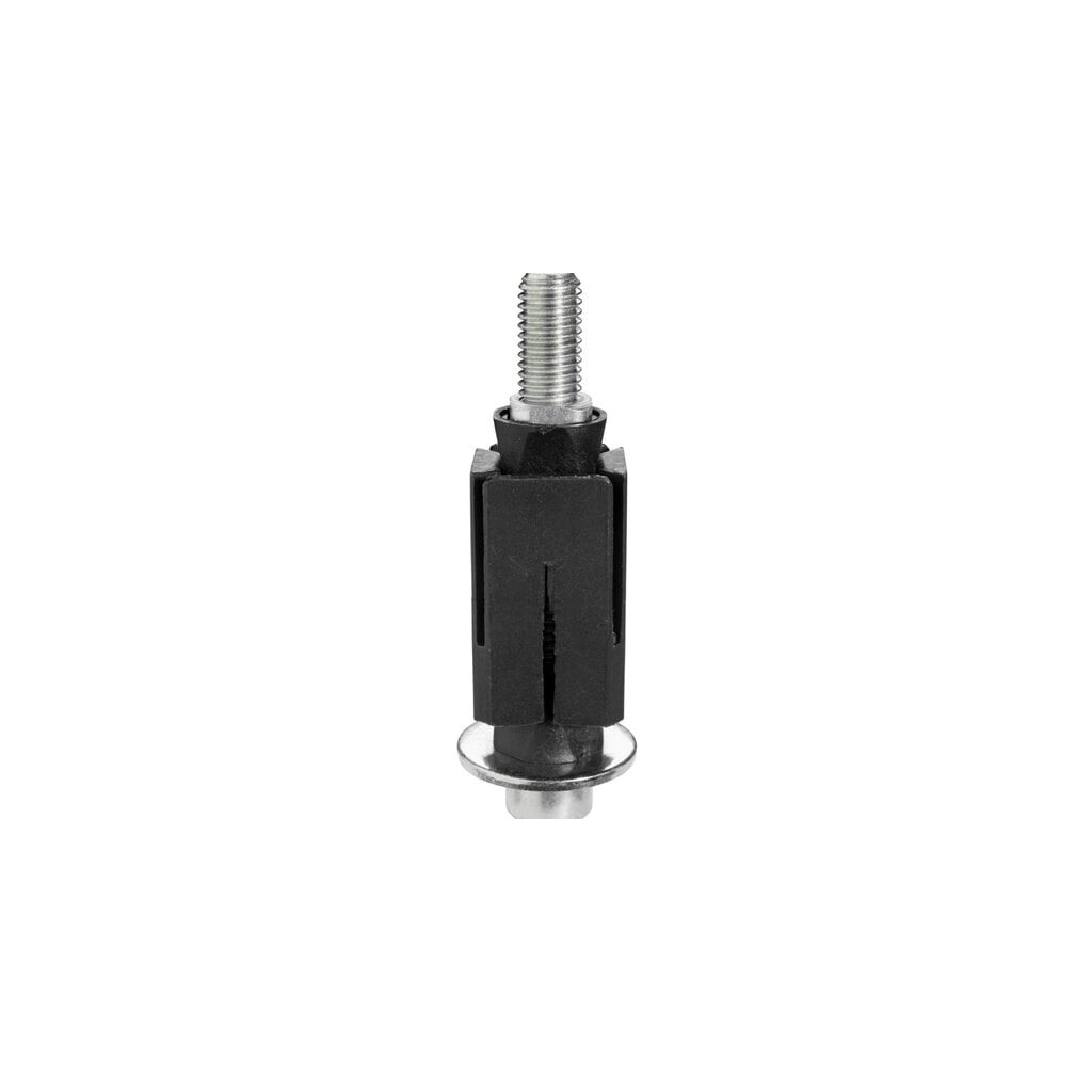 Espárrago con taco para rueda TPE con orificio único, para tubo cuadrado, zona de fijación 21,5 - 24,0 mm Imagen del producto: Espárrago con taco para rueda TPE con orificio único, para tubo cuadrado, zona de fijación 21,5 - 24,0 mm