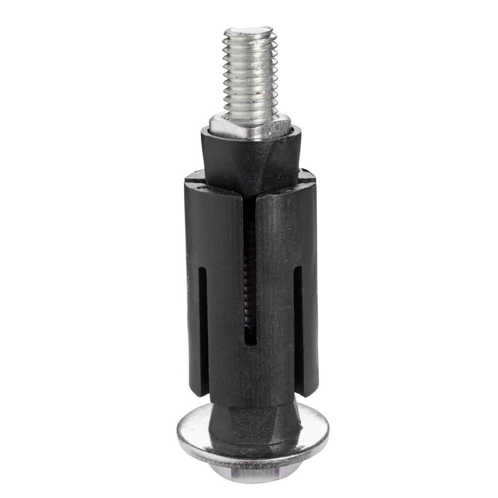 Imagen del producto: Espárrago con taco para rueda TPE con orificio único, para tubo redondo, zona de fijación 21,5 - 24,0 mm, con manguito 20,0 x 37,8 x 37,8 mm