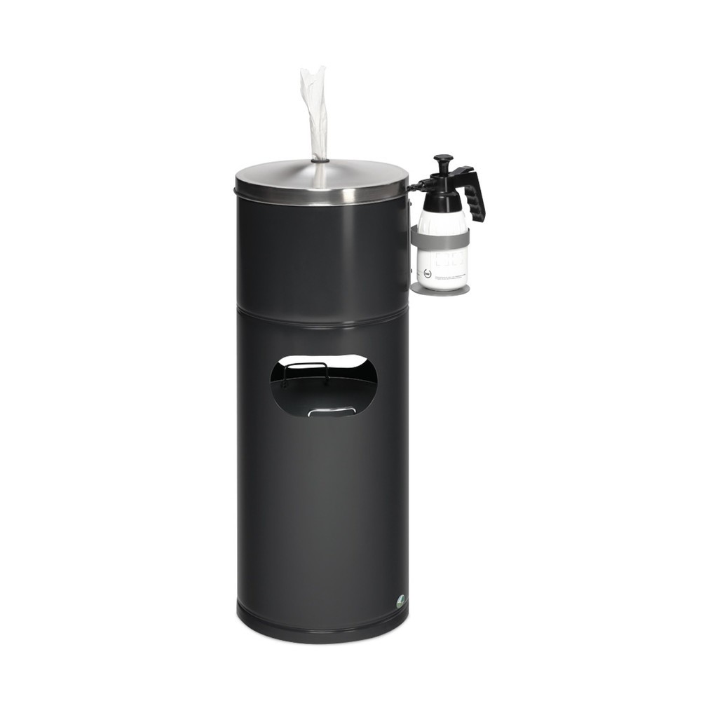 Imagen del producto: Estación de desinfección VAR® para toallas de papel con soporte para botellas y pieza interior, con recubrimiento de polvo