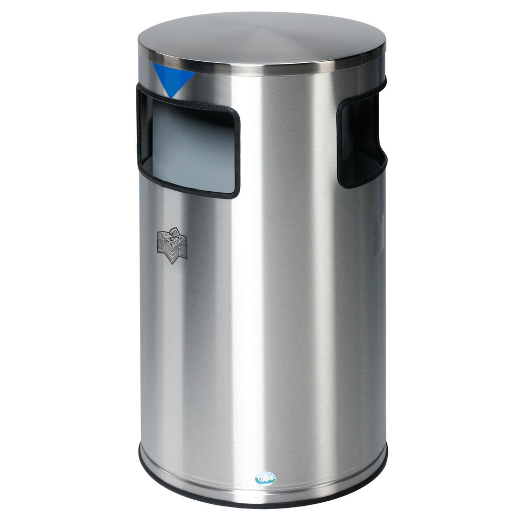 Número de imagen del producto 1: Estación de reciclaje WSS 60 de VAR ®, 3 contenedores de 20 litros, acero inoxidable