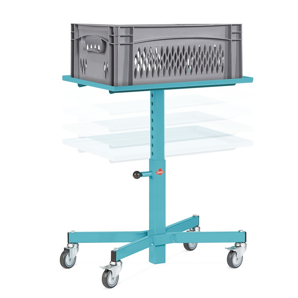 Imagen del producto: Mesa de trabajo Ameise®, de elevación manual y con ruedas, altura 505-780 mm
