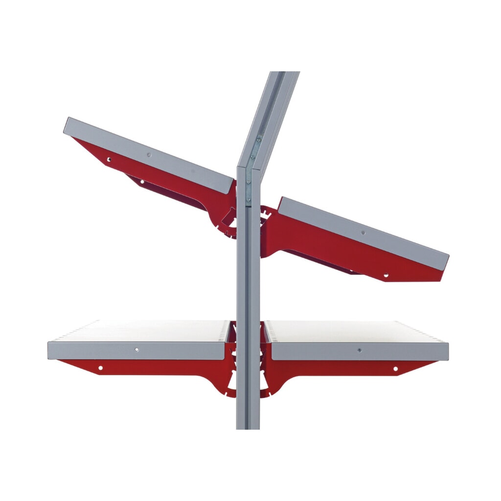 Número de imagen del producto 2: Estante inferior para mesas de embalaje SYSTEM FLEX de Rocholz, AxF 800 x 400 mm