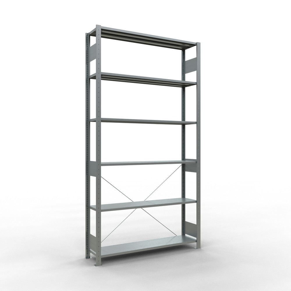 Imagen del producto: Estantería de cargas pequeñas SCHULTE galvanizada, carga por estante 150 kg, HxAxF 2.500 x 1.360 x 336 mm