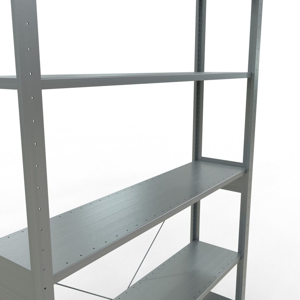 Estantería de cargas pequeñas SCHULTE galvanizada, carga por estante 150 kg, HxAxF 2.500 x 1.360 x 336 mm Número de imagen del producto 2: Estantería de cargas pequeñas SCHULTE galvanizada, carga por estante 150 kg, HxAxF 2.500 x 1.360 x 336 mm