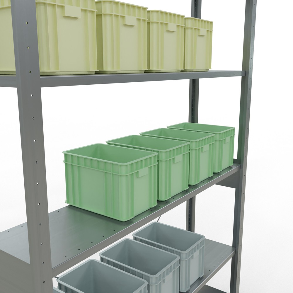 Número de imagen del producto 3: Estantería de cargas pequeñas SCHULTE galvanizada, carga por estante 150 kg, HxAxF 2.500 x 1.360 x 336 mm