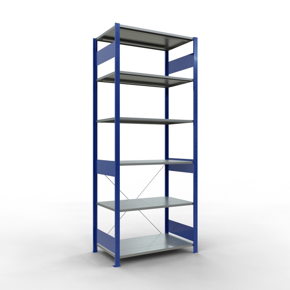 Imagen del producto: Estantería de cargas pequeñas SCHULTE azul genciana/galvanizada, carga por estante 150 kg, HxAxF 2.500 x 1.060 x 636 mm