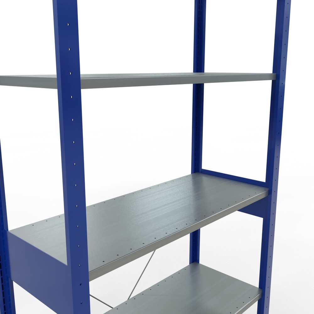 Número de imagen del producto 2: Estantería de cargas pequeñas SCHULTE azul genciana/galvanizada, carga por estante 150 kg, HxAxF 2.500 x 1.060 x 436 mm