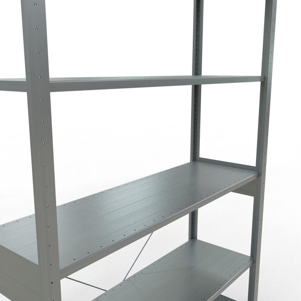 Número de imagen del producto 5: Estantería de cargas pequeñas SCHULTE galvanizada, carga por estante 150 kg, HxAxF 2.500 x 1.360 x 436 mm