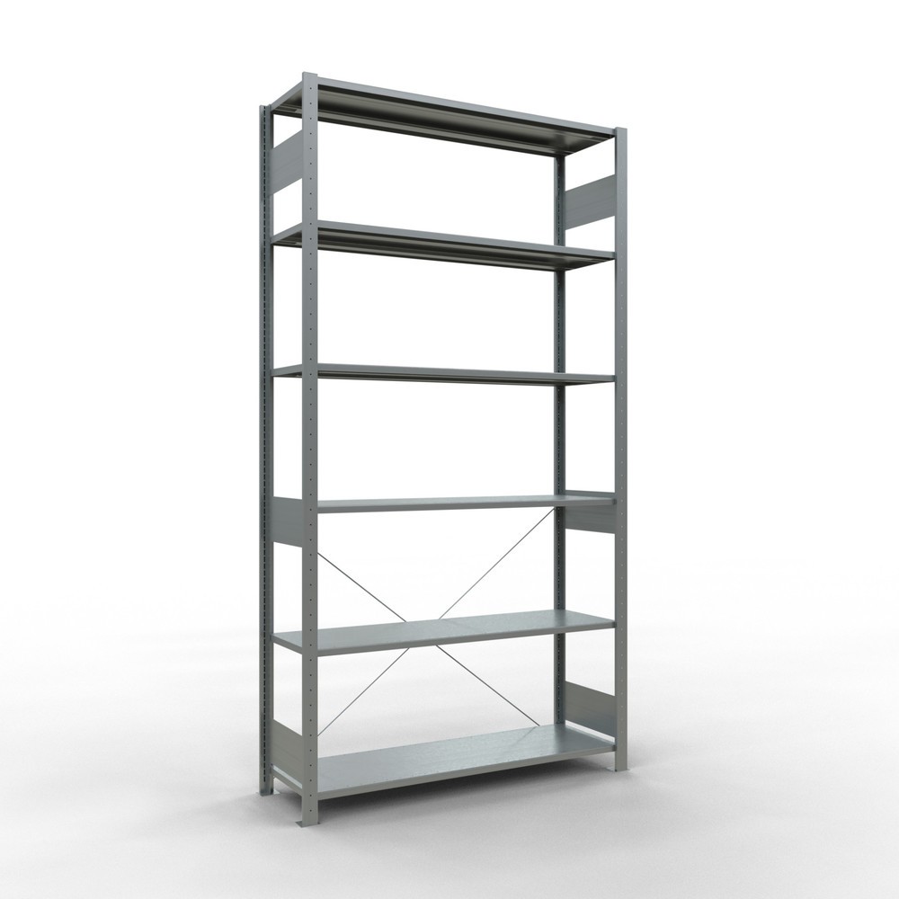 Imagen del producto: Estantería de cargas pequeñas SCHULTE galvanizada, carga por estante 150 kg, HxAxF 2.500 x 1.360 x 436 mm