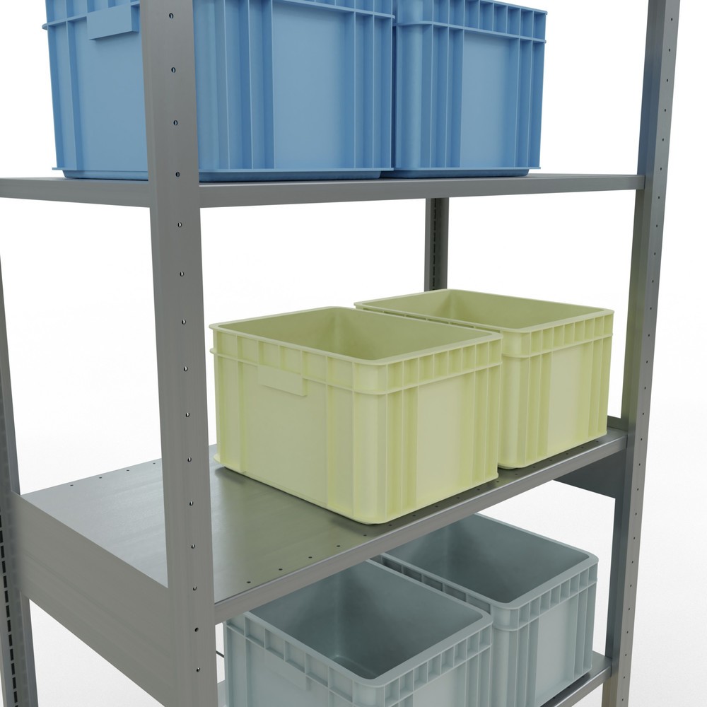 Número de imagen del producto 4: Estantería de cargas pequeñas SCHULTE galvanizada, carga por estante 150 kg, HxAxF 2.500 x 1.060 x 536 mm
