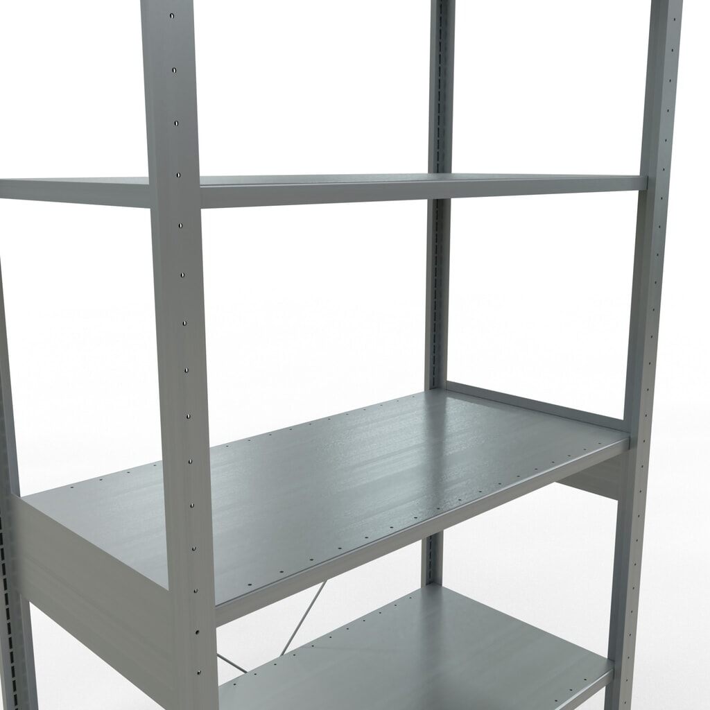 Número de imagen del producto 5: Estantería de cargas pequeñas SCHULTE galvanizada, carga por estante 150 kg, HxAxF 2.500 x 1.060 x 536 mm