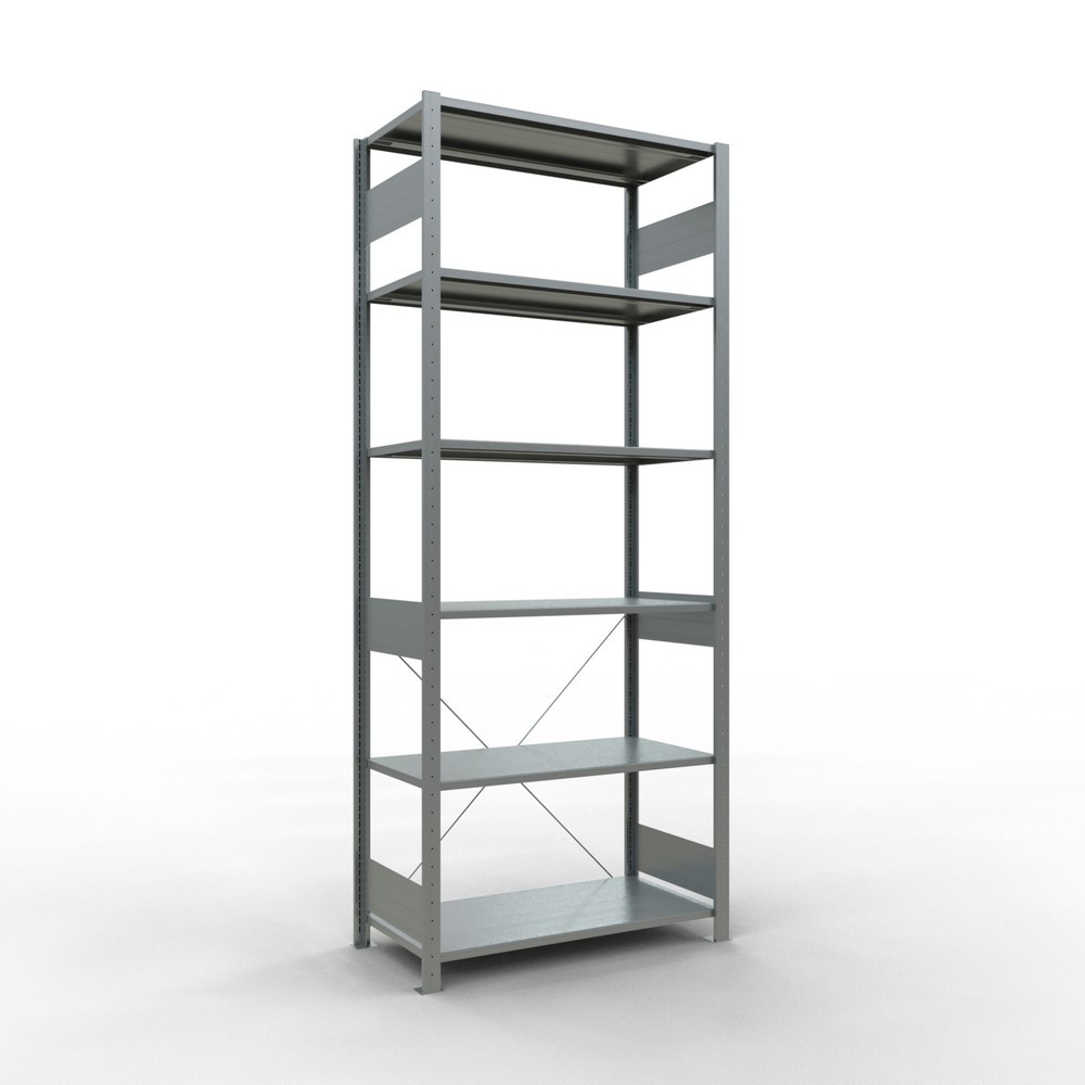 Imagen del producto: Estantería de cargas pequeñas SCHULTE galvanizada, carga por estante 150 kg, HxAxF 2.500 x 1.060 x 536 mm