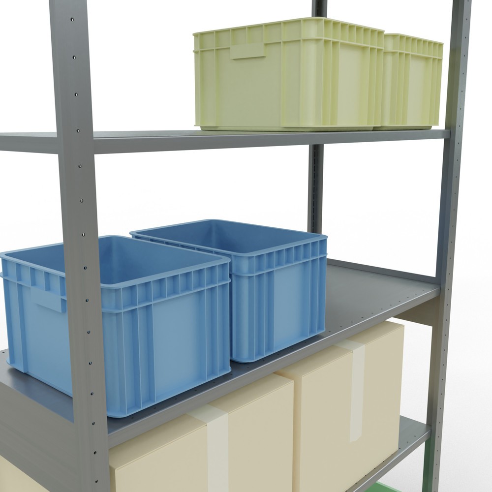 Número de imagen del producto 4: Estantería de cargas pequeñas SCHULTE galvanizada, carga por estante 150 kg, HxAxF 2.500 x 1.360 x 536 mm