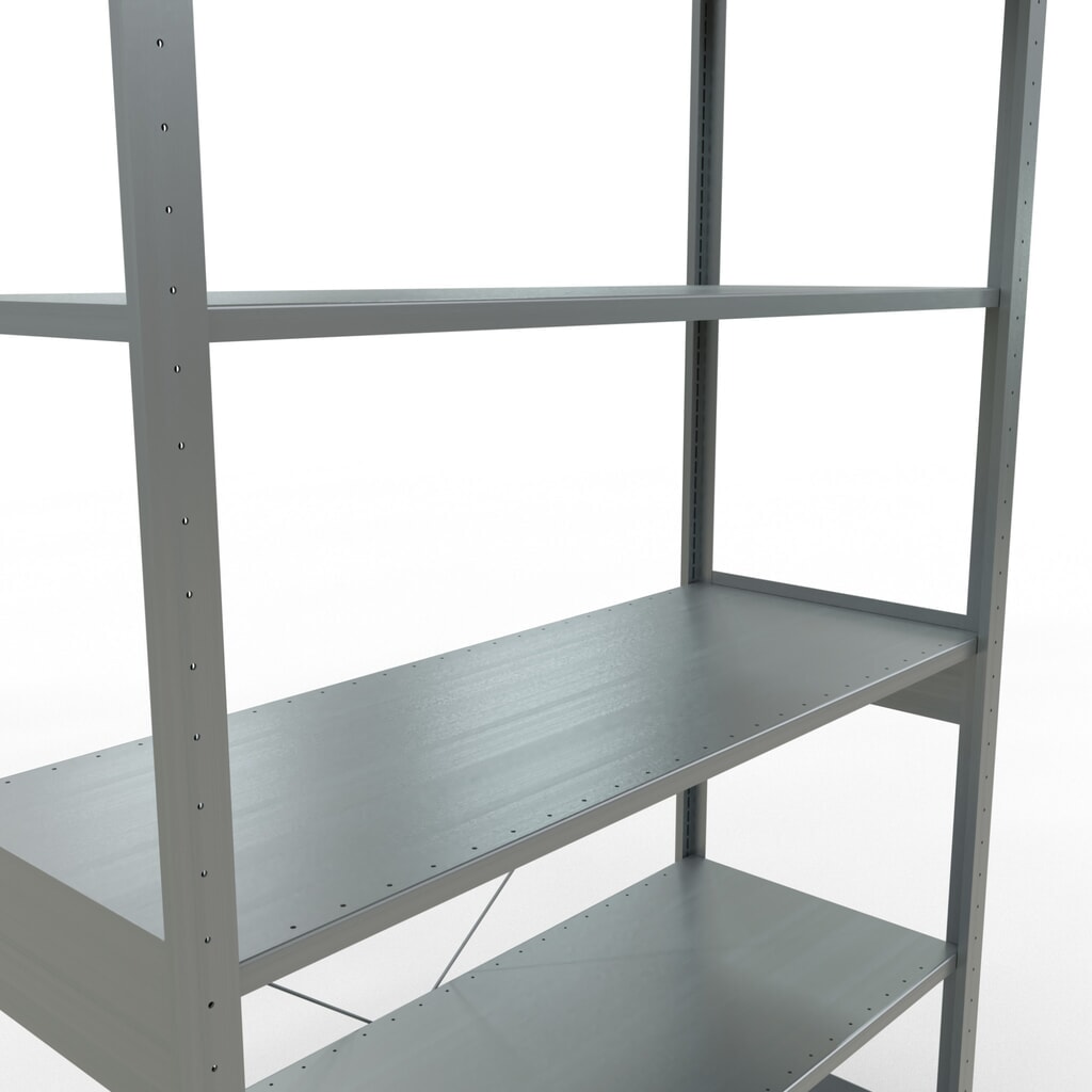 Estantería de cargas pequeñas SCHULTE galvanizada, carga por estante 150 kg, HxAxF 2.500 x 1.360 x 536 mm Número de imagen del producto 5: Estantería de cargas pequeñas SCHULTE galvanizada, carga por estante 150 kg, HxAxF 2.500 x 1.360 x 536 mm