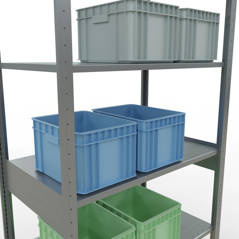 Número de imagen del producto 4: Estantería de cargas pequeñas SCHULTE galvanizada, carga por estante 150 kg, HxAxF 2.500 x 1.060 x 636 mm