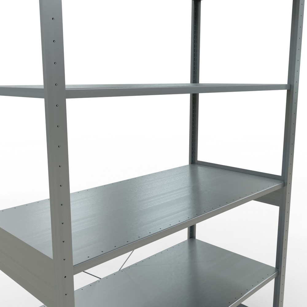 Número de imagen del producto 5: Estantería de cargas pequeñas SCHULTE galvanizada, carga por estante 150 kg, HxAxF 2.500 x 1.360 x 636 mm