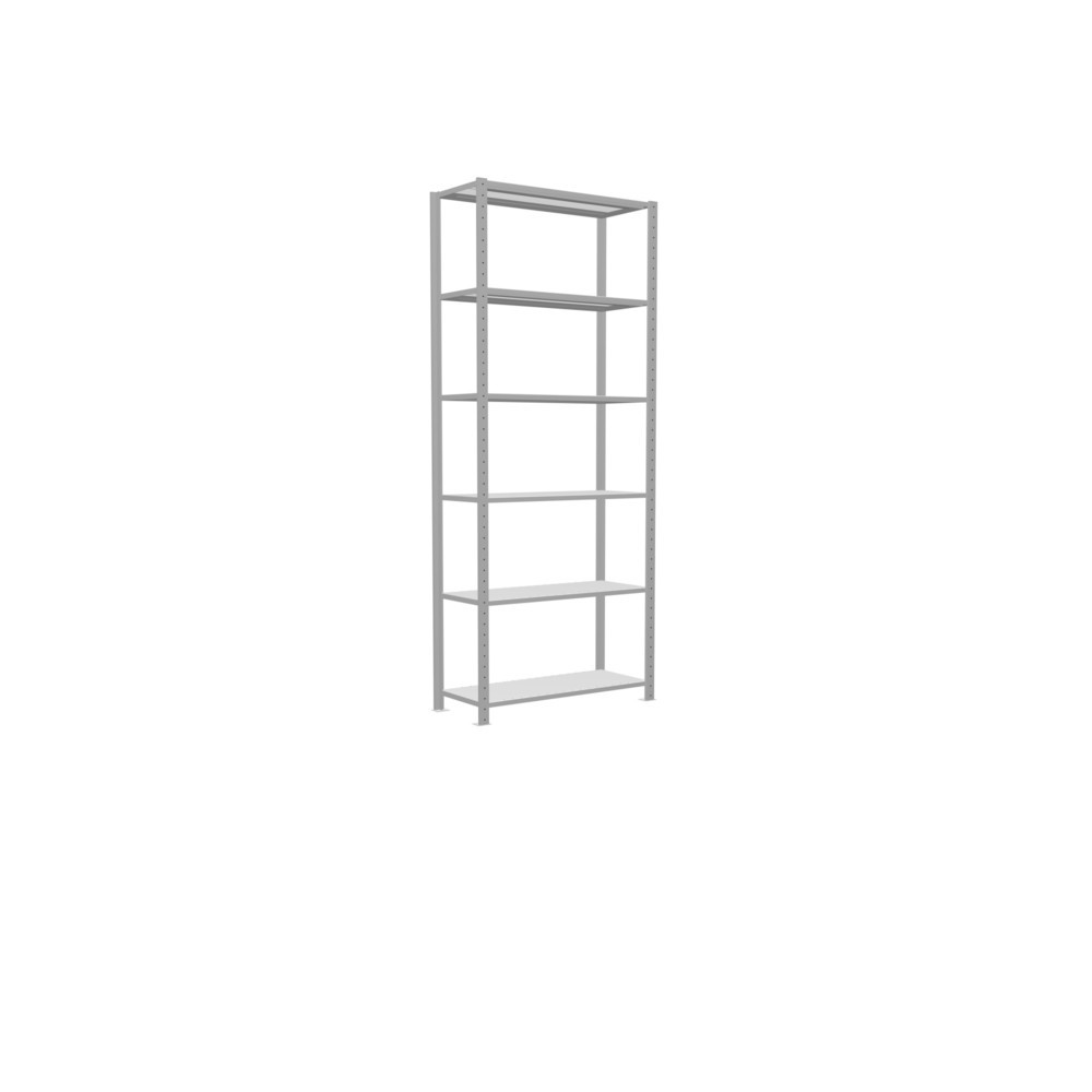 Número de imagen del producto 2: Estantería de cargas pequeñas SCHULTE gris claro, carga por estante 150 kg, HxAxF 2.500 x 1.060 x 436 mm