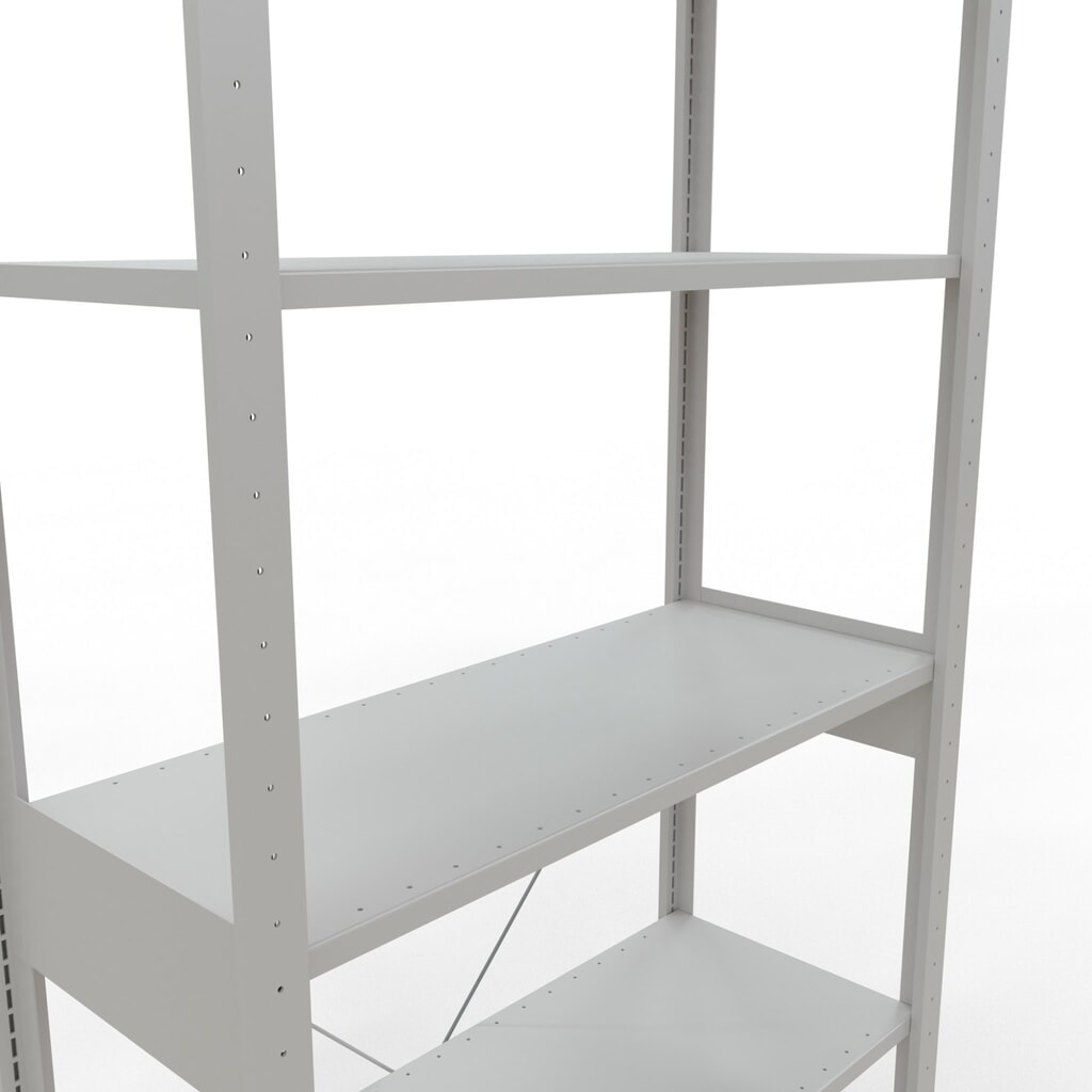 Estantería de cargas pequeñas SCHULTE gris claro, carga por estante 150 kg, HxAxF 2.500 x 1.060 x 436 mm Número de imagen del producto 5: Estantería de cargas pequeñas SCHULTE gris claro, carga por estante 150 kg, HxAxF 2.500 x 1.060 x 436 mm