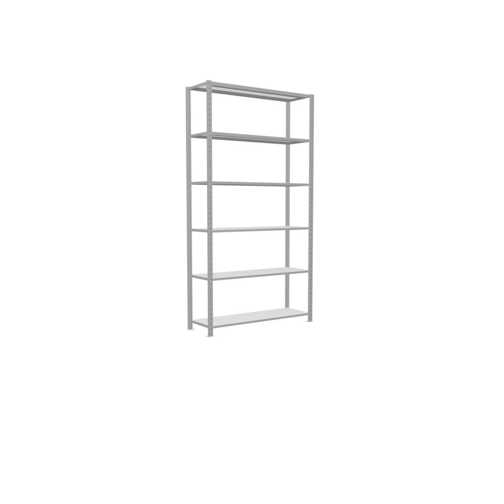 Número de imagen del producto 2: Estantería de cargas pequeñas SCHULTE gris claro, carga por estante 150 kg, HxAxF 2.500 x 1.360 x 436 mm
