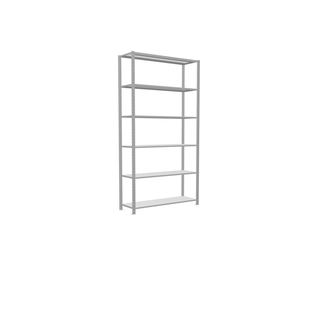 Número de imagen del producto 2: Estantería de cargas pequeñas SCHULTE gris claro, carga por estante 150 kg, HxAxF 2.500 x 1.360 x 436 mm
