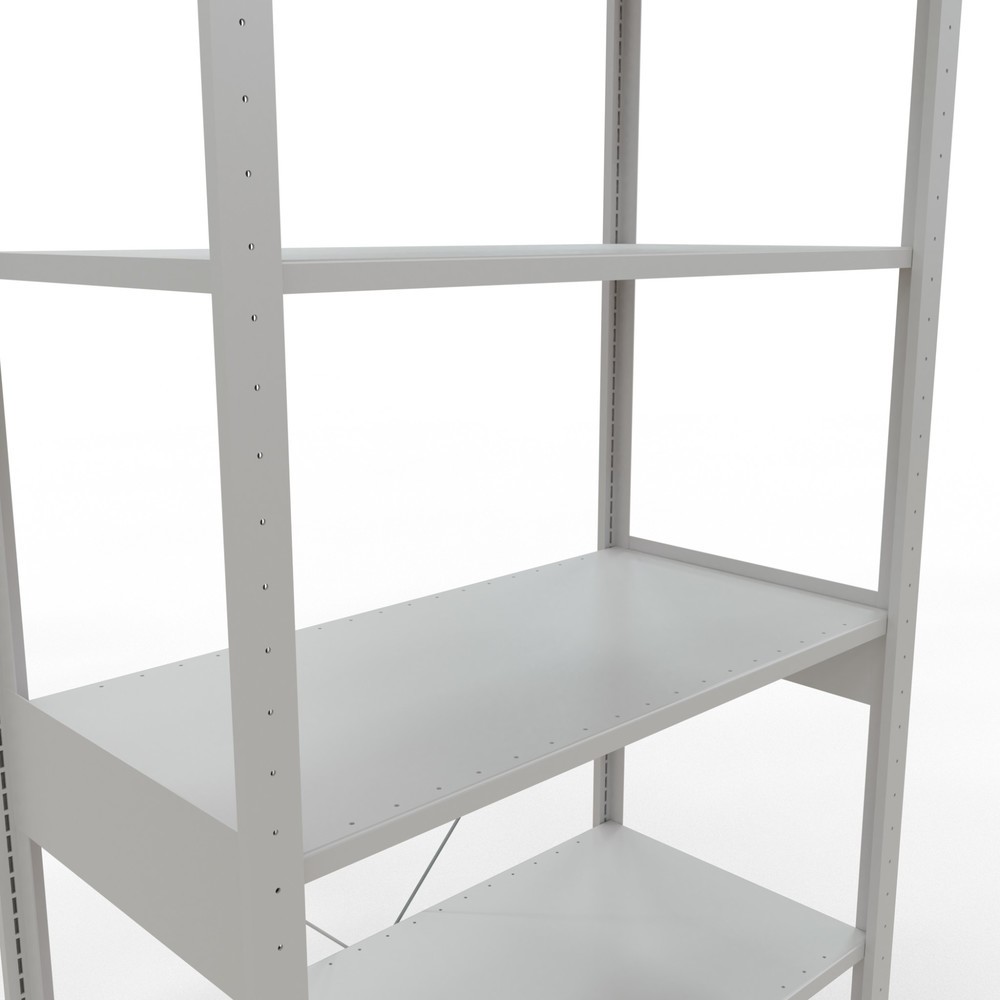 Número de imagen del producto 5: Estantería de cargas pequeñas SCHULTE gris claro, carga por estante 150 kg, HxAxF 2.500 x 1.060 x 536 mm