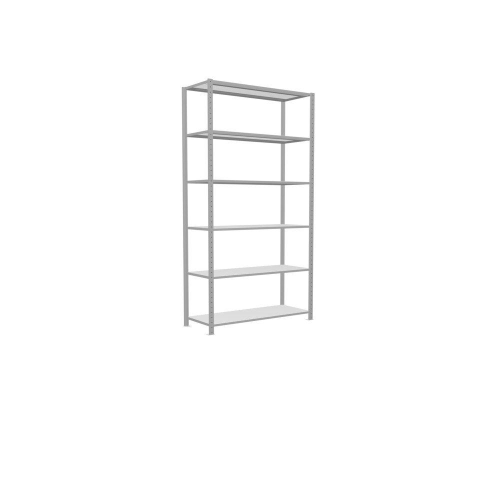 Número de imagen del producto 2: Estantería de cargas pequeñas SCHULTE gris claro, carga por estante 150 kg, HxAxF 2.500 x 1.360 x 536 mm