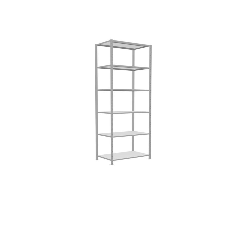 Número de imagen del producto 2: Estantería de cargas pequeñas SCHULTE gris claro, carga por estante 150 kg, HxAxF 2.500 x 1.060 x 636 mm