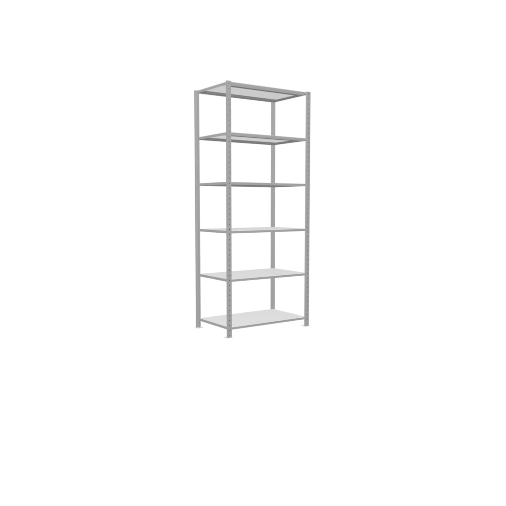 Número de imagen del producto 2: Estantería de cargas pequeñas SCHULTE gris claro, carga por estante 150 kg, HxAxF 2.500 x 1.060 x 636 mm