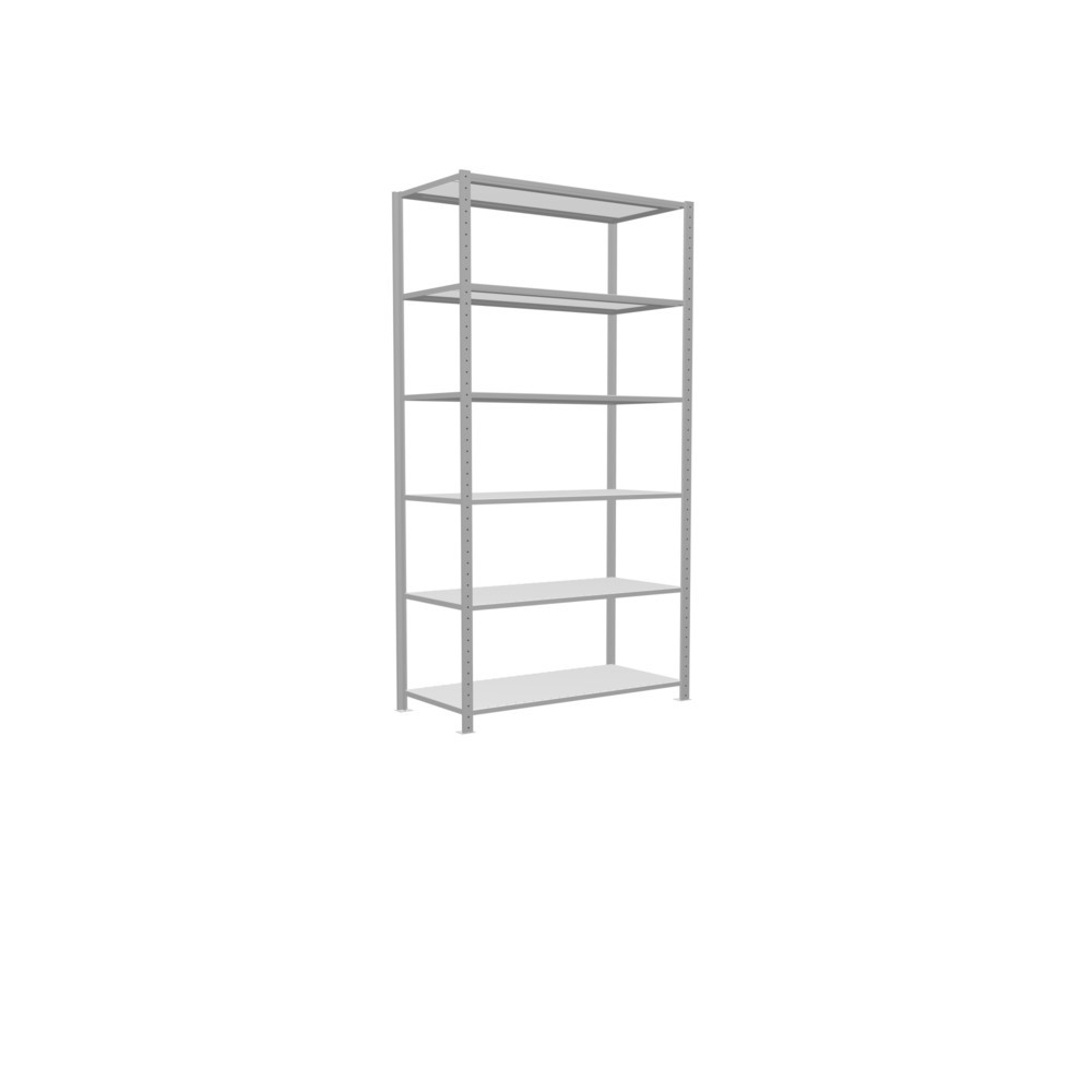 Número de imagen del producto 2: Estantería de cargas pequeñas SCHULTE gris claro, carga por estante 150 kg, HxAxF 2.500 x 1.360 x 636 mm