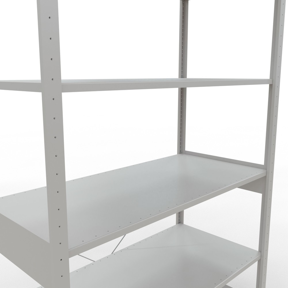 Número de imagen del producto 5: Estantería de cargas pequeñas SCHULTE gris claro, carga por estante 150 kg, HxAxF 2.500 x 1.360 x 636 mm