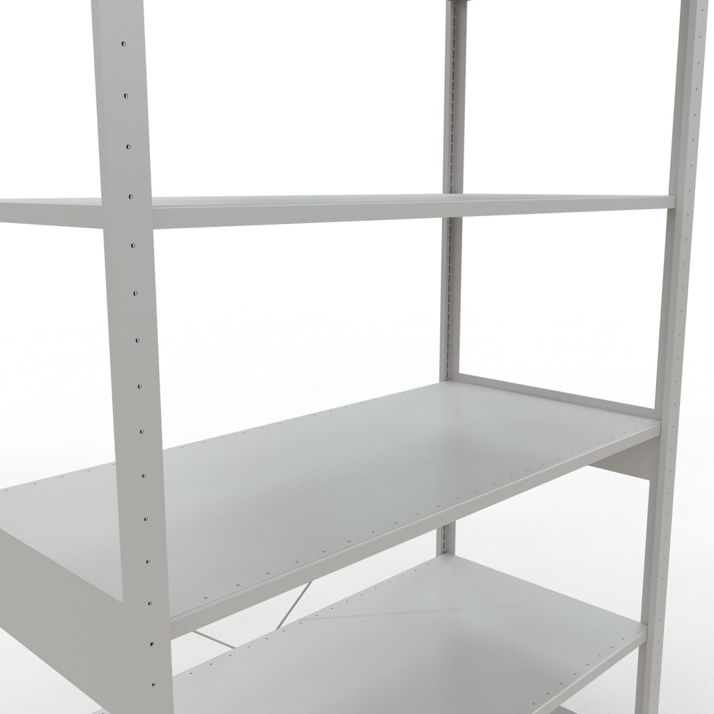 Estantería de cargas pequeñas SCHULTE gris claro, carga por estante 150 kg, HxAxF 2.500 x 1.360 x 636 mm Número de imagen del producto 5: Estantería de cargas pequeñas SCHULTE gris claro, carga por estante 150 kg, HxAxF 2.500 x 1.360 x 636 mm