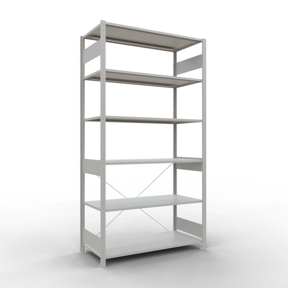Imagen del producto: Estantería de cargas pequeñas SCHULTE gris claro, carga por estante 150 kg, HxAxF 2.500 x 1.360 x 636 mm
