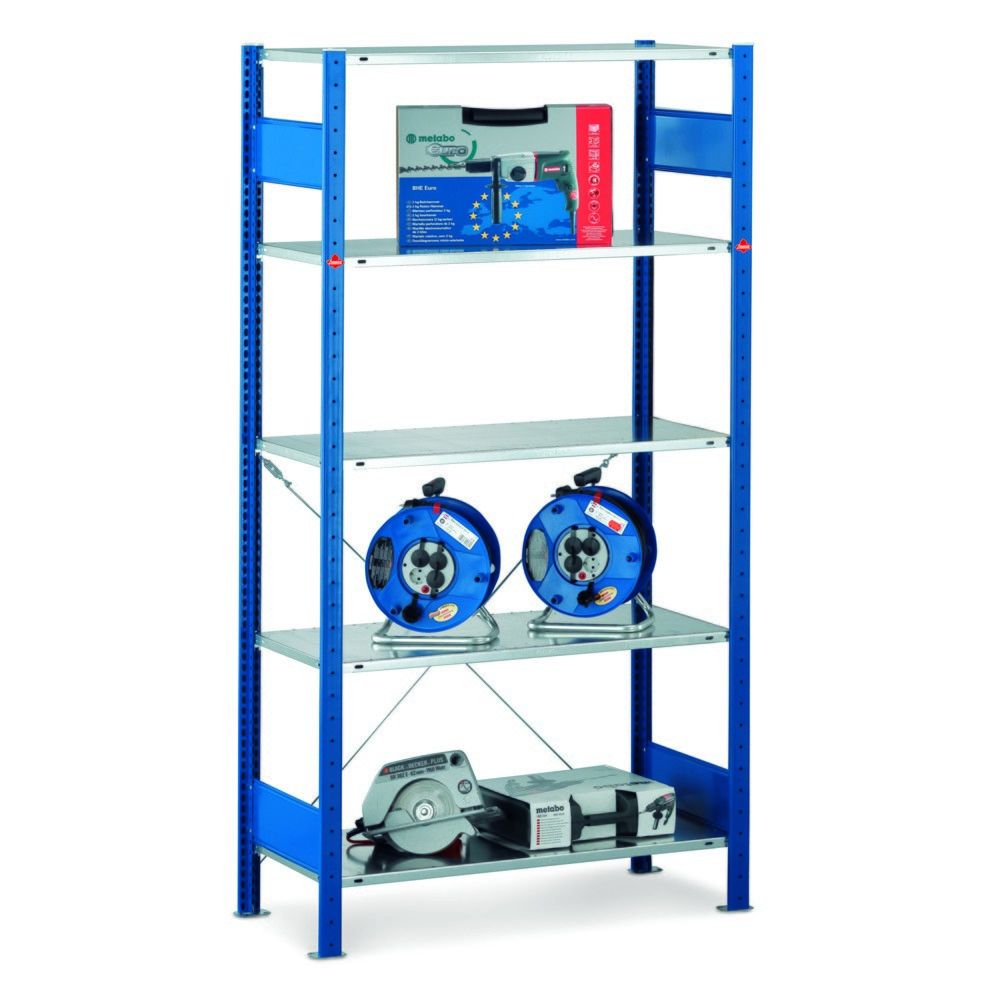 Imagen del producto: Estantería de cargas pequeñas SCHULTE azul genciana/gris claro, carga por estante 150 kg, HxAxF 2.500 x 1.060 x 636 mm