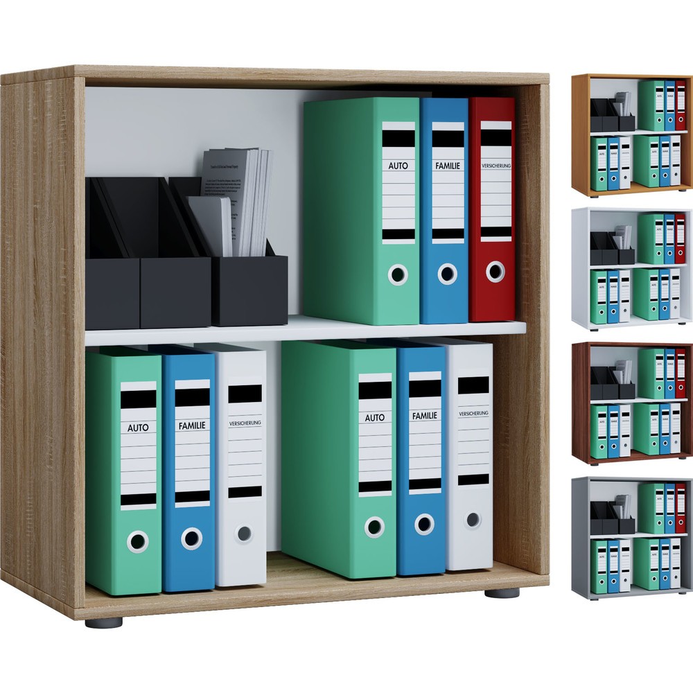 Número de imagen del producto 2: Lona - estante inferior de oficina, 2 compartimentos, altura H x An x F 740 x 700 x 400 mm, haya