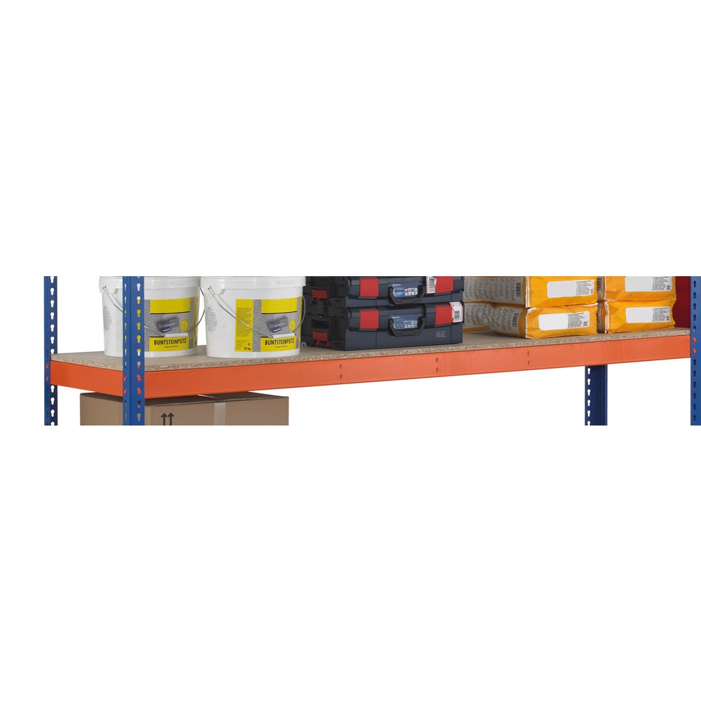 Número de imagen del producto 2: estantería ancha SCHULTE con aglomerado, 2,450 x 469 mm de ancho, naranja