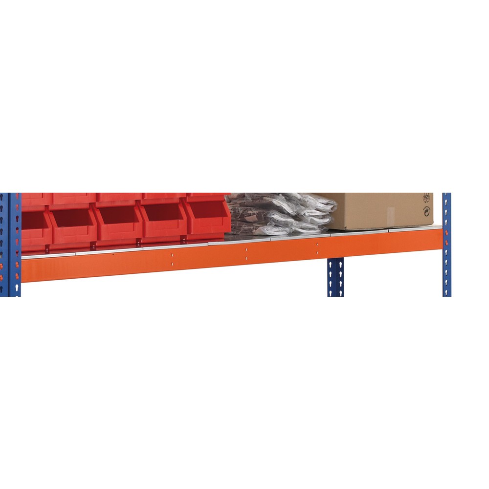 Número de imagen del producto 2: estantería ancha SCHULTE con paneles de acero naranja x 1,536 x 469 mm