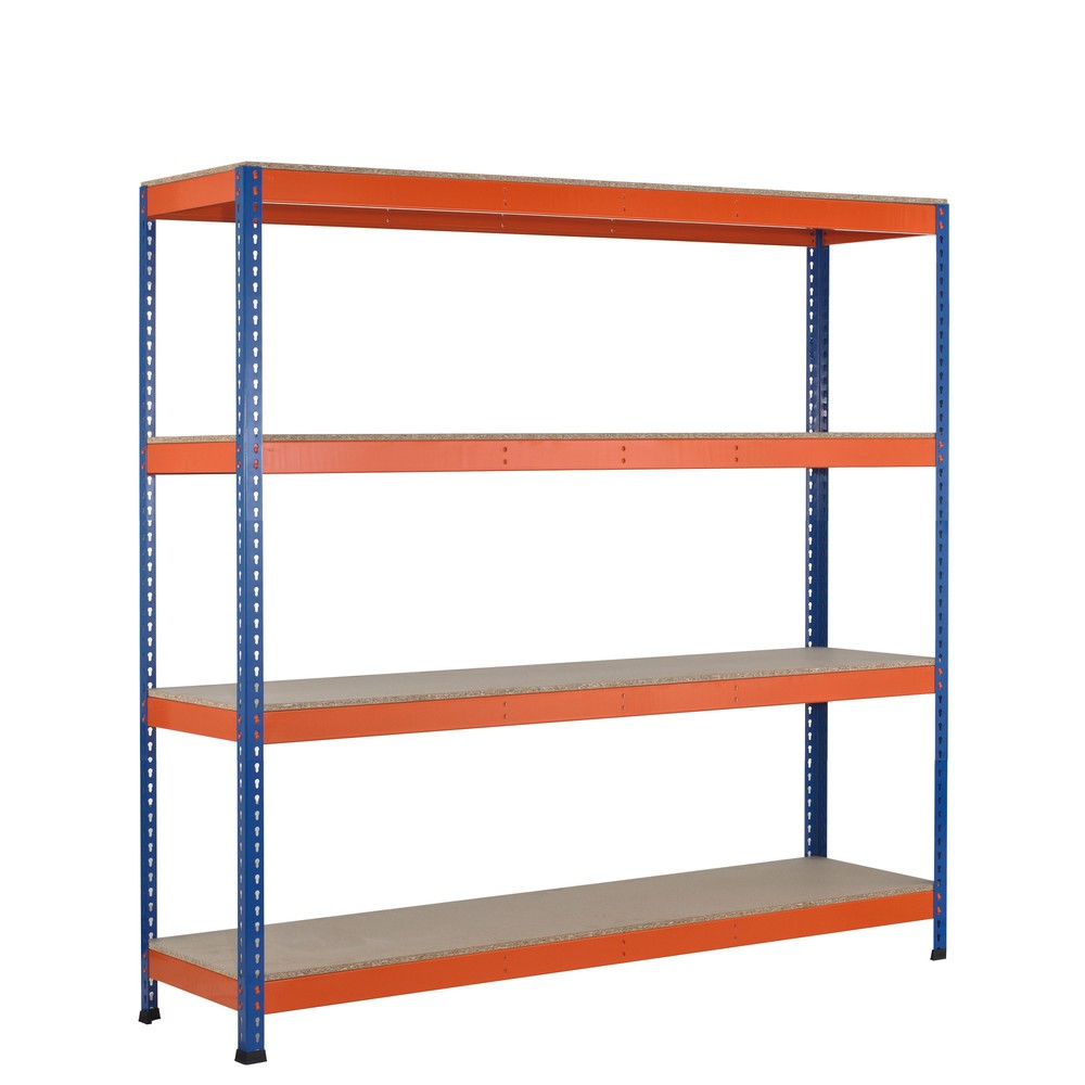 Imagen del producto: Estantería ancha SCHULTE, con paneles de aglomerado, módulo inicial, 2.438 x 2.450 x 469 mm (alto x ancho x fondo)