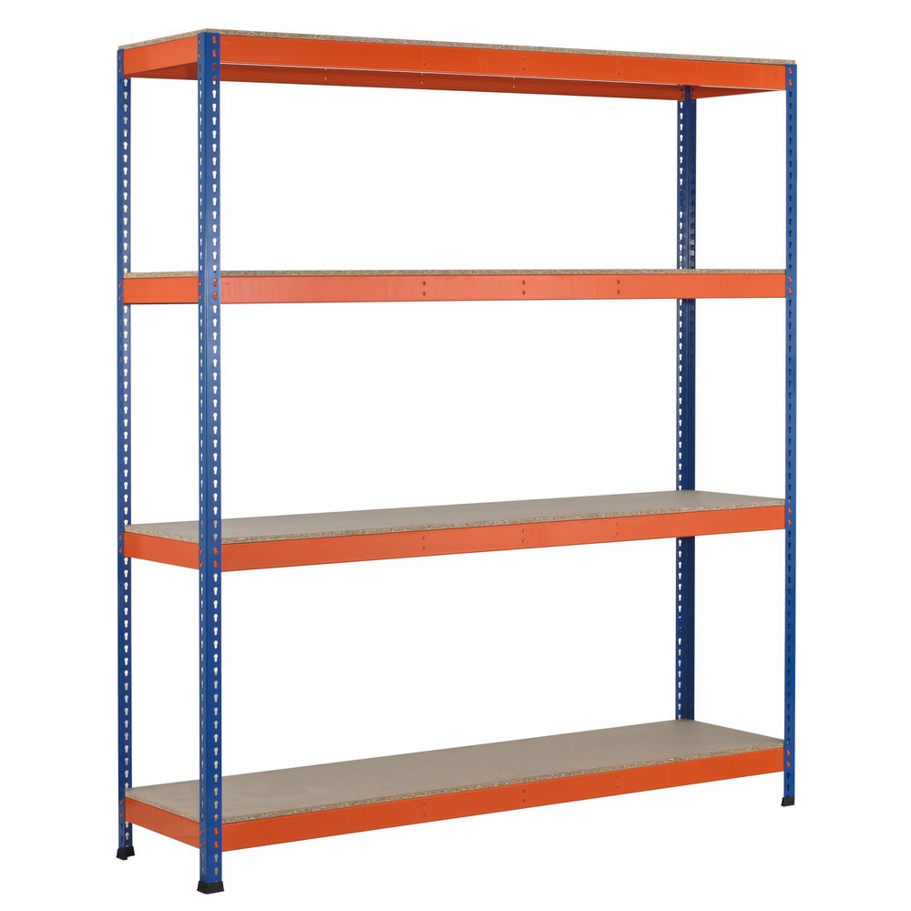 Imagen del producto: Estantería ancha SCHULTE, con paneles de aglomerado, módulo inicial, 3.048 x 2.450 x 469 mm (alto x ancho x fondo)