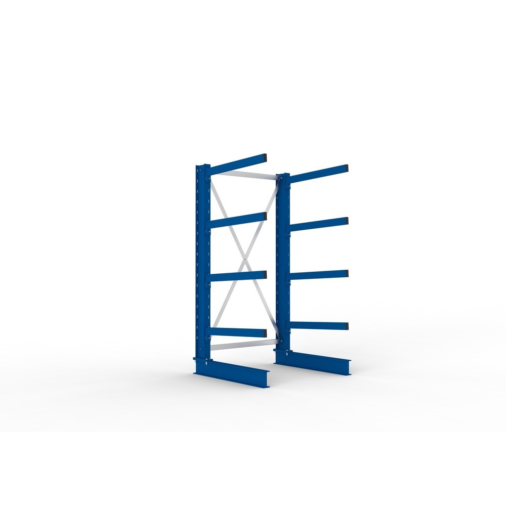 Imagen del producto: Estantería cantilever META, módulo inicial, unilateral, c.c. 250 kg, altura 2.000 mm, carga por módulo 1.650 kg