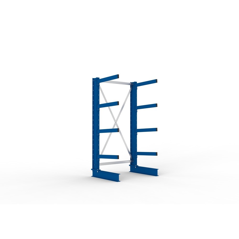 Imagen del producto: Estantería cantilever META, módulo inicial, unilateral, c.c. 355 kg, altura 2.000 mm, carga por módulo 2.000 kg