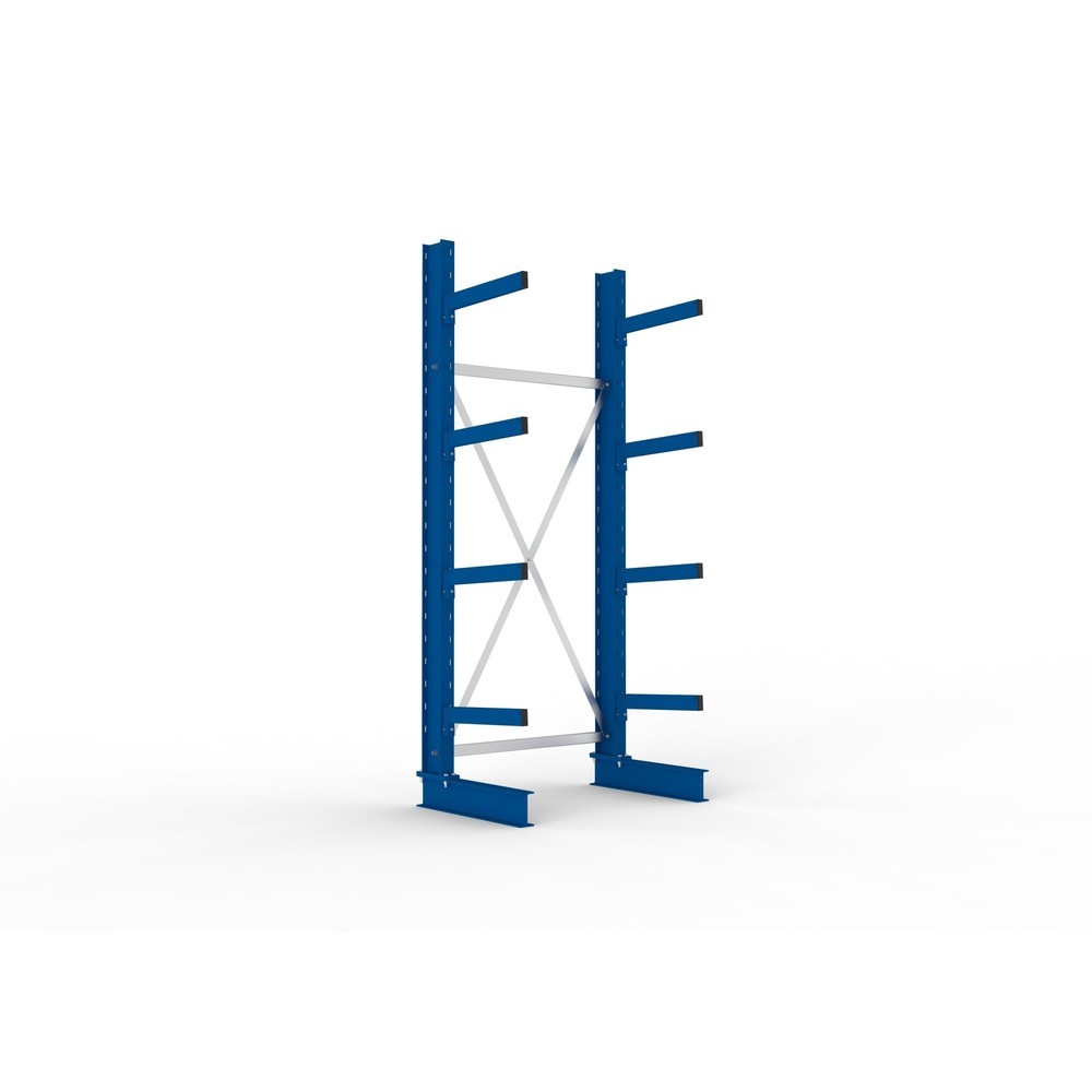 Imagen del producto: Estantería cantilever META, módulo inicial, unilateral, c.c. 430 kg, altura 2.500 mm, carga por módulo 2.200 kg