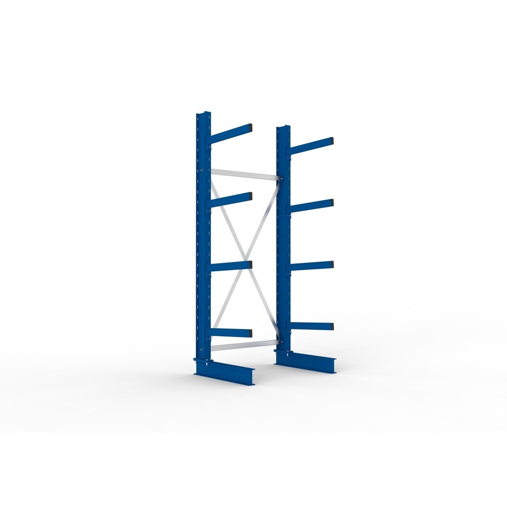 Imagen del producto: Estantería cantilever META, módulo inicial, unilateral, c.c. 355 kg, altura 2.500 mm, carga por módulo 1.900 kg
