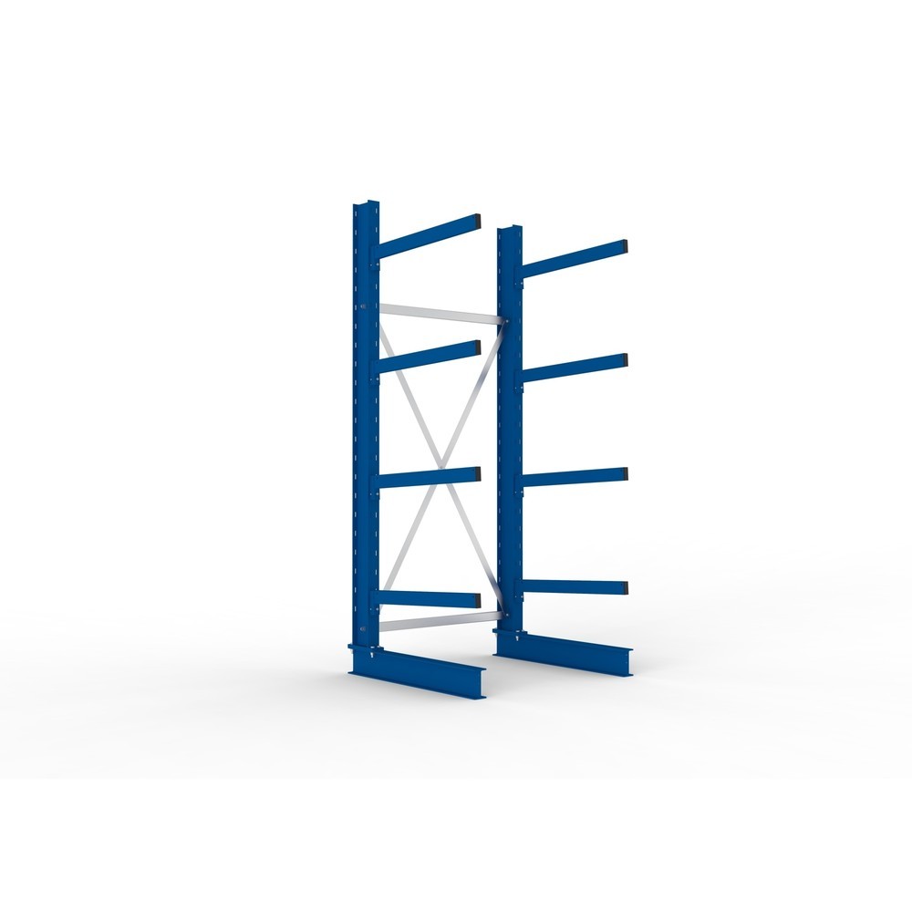 Imagen del producto: Estantería cantilever META, módulo inicial, unilateral, c.c. 250 kg, altura 2.500 mm, carga por módulo 1.500 kg