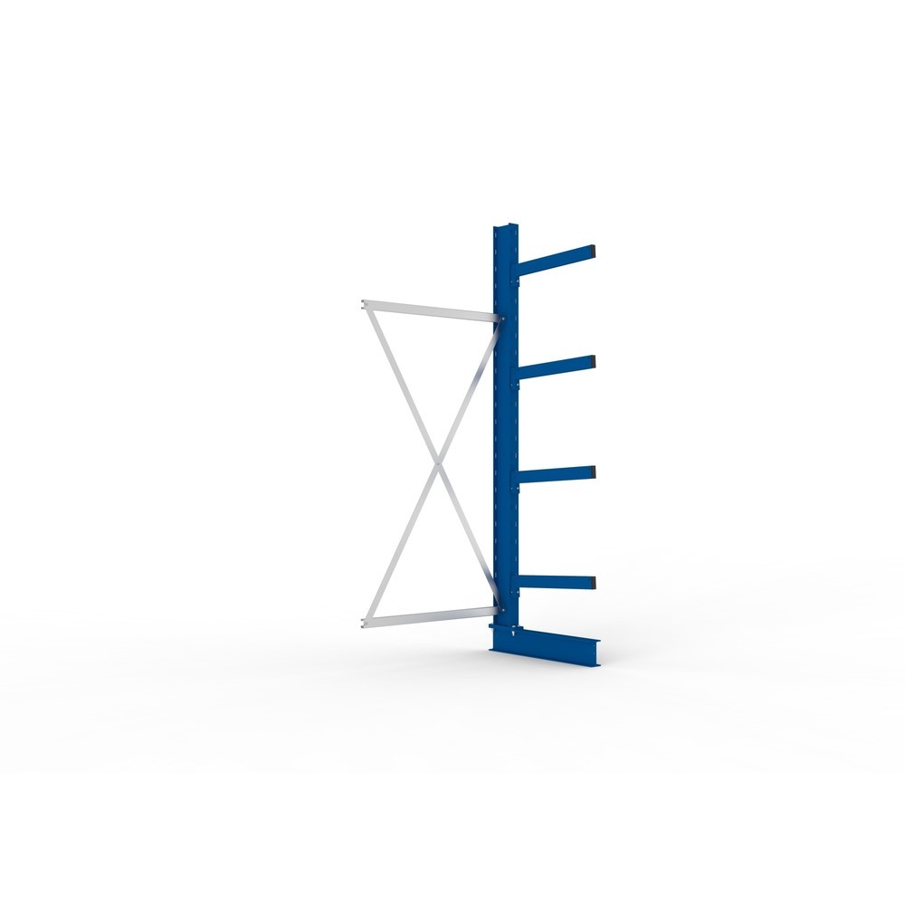 Imagen del producto: Estantería cantilever META, módulo adicional, unilateral, c.c. 355 kg, altura 2.500 mm, carga por módulo 1.900 kg