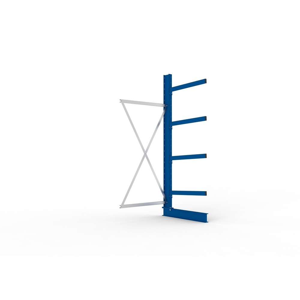 Imagen del producto: Estantería cantilever META, módulo adicional, unilateral, c.c. 250 kg, altura 2.500 mm, carga por módulo 1.500 kg