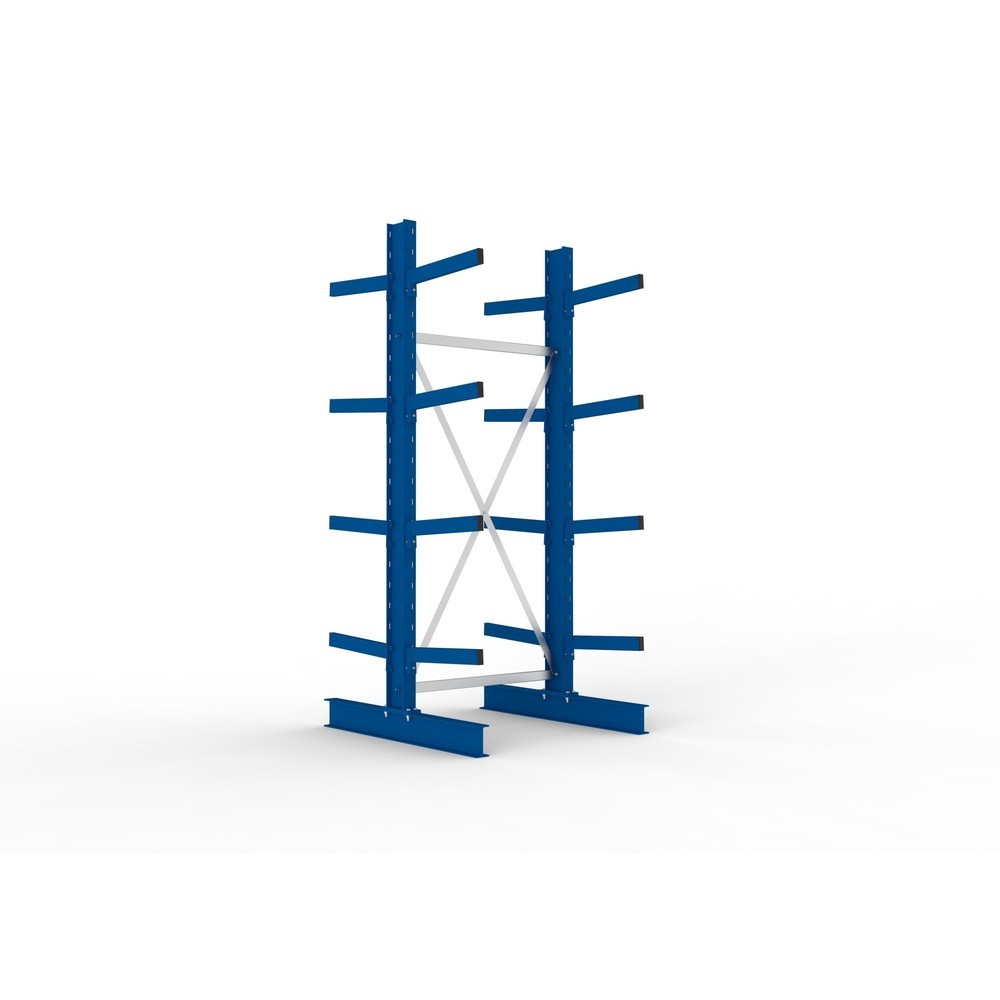Imagen del producto: Estantería cantilever META, módulo inicial, bilateral, c.c. 430 kg, altura 2.500 mm, carga por módulo 4.400 kg