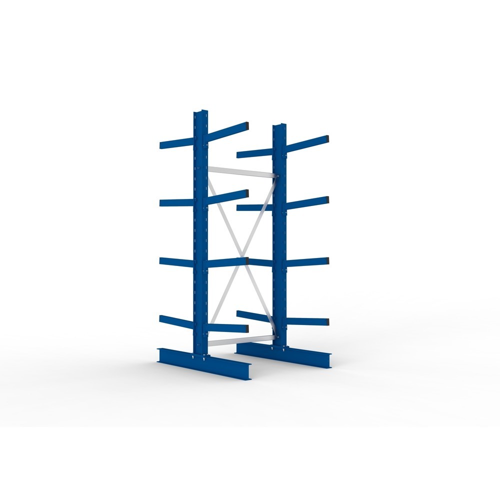 Imagen del producto: Estantería cantilever META, módulo inicial, bilateral, c.c. 355 kg, altura 2.500 mm, carga por módulo 3.800 kg