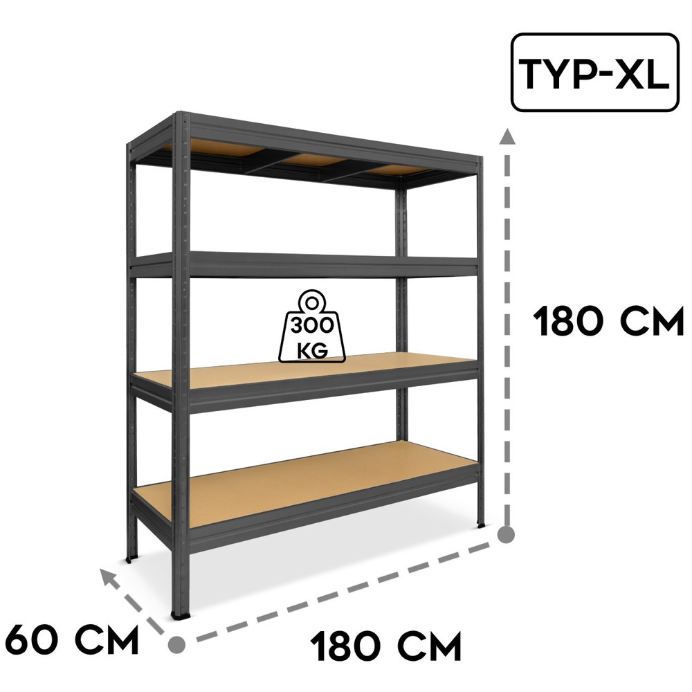 Número de imagen del producto 2: Estantería de cargas pequeñas Steinbock®, tipo L car x est 375 kg, H x A x F 1.770 x 1.600 x 600 mm