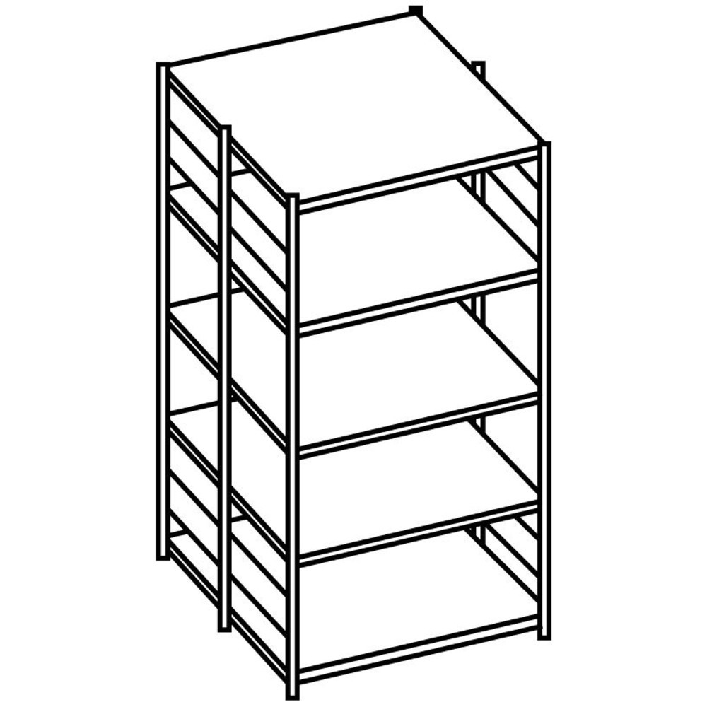 Número de imagen del producto 2: Estantería para archivos SCHULTE GF, bilateral, con topes intermedios, carga por estante de 150 kg, Al x An x P: 2.500 x 1.300 x 600 mm